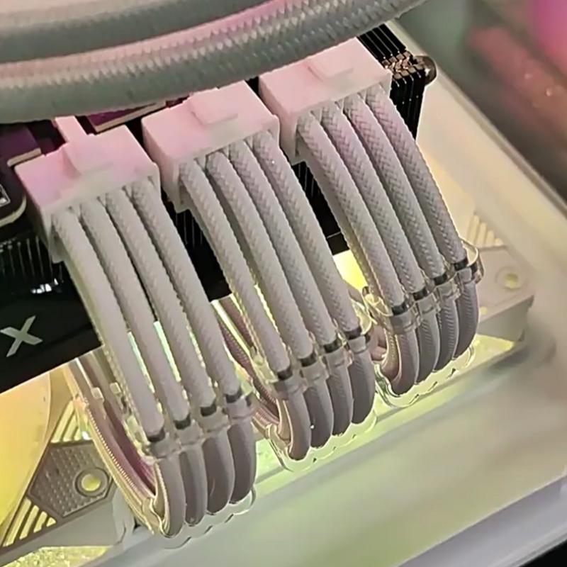 Pcie Extension Cable - 24-Pin ATX Netzteil-Verlängerungskabel-Set mit GPU PCIe
