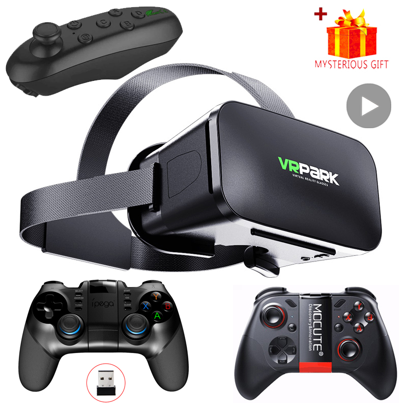 Gaming Accessories Bundle - Virtual-Reality-Helm, VR-Brille, 3D-Headset für Telefonlinsen, Schutzbrillen,