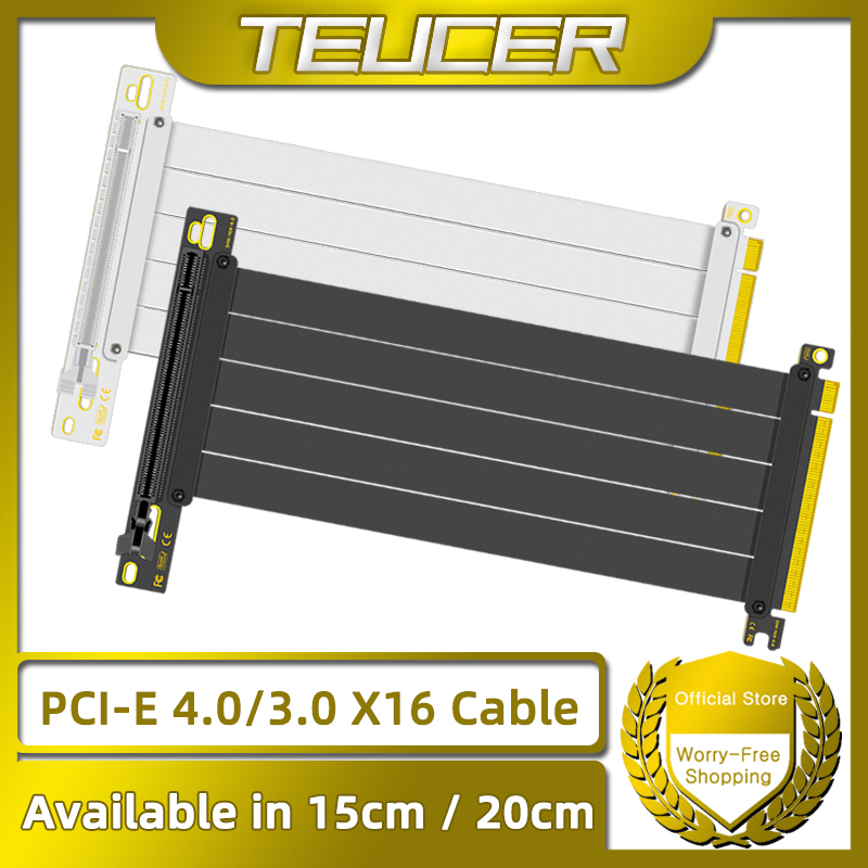 Pcie Extension Cable - TEUCER PCI-E 4.0 x 16 Riser-Kabel,