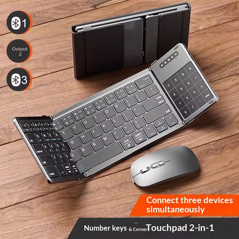 Gaming Accessories For Laptop - Mengzu Tri Fold kabellose Bluetooth-Tastatur mit