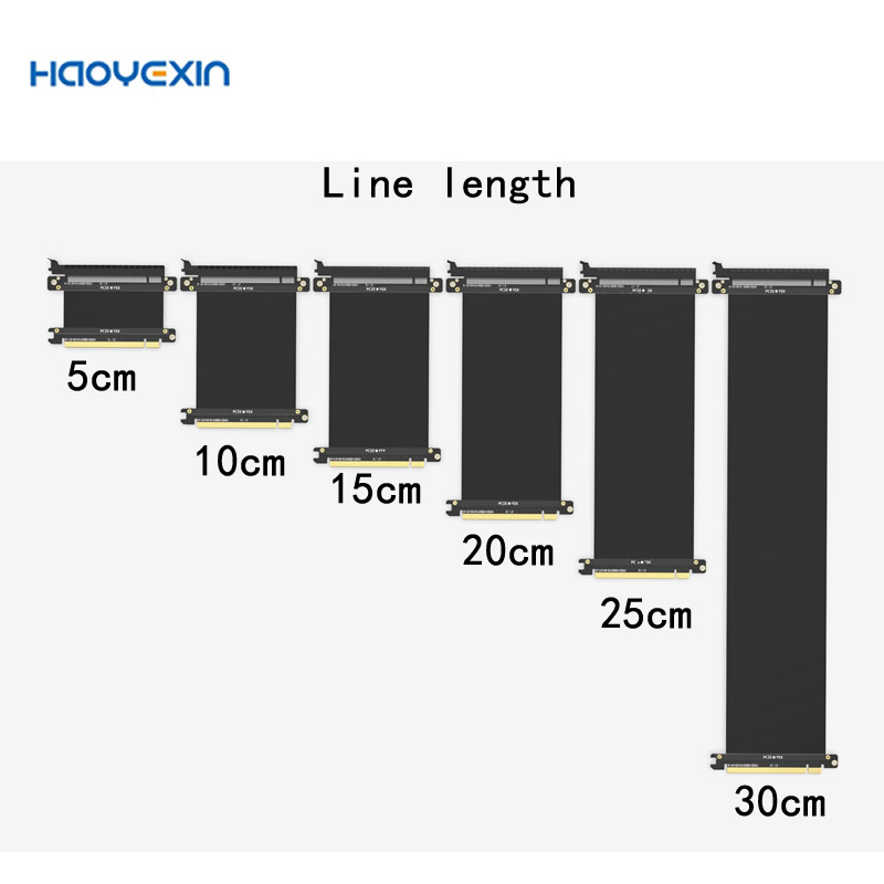 Pcie Extension Cable - Hochgeschwindigkeits-PC-Grafikkabel PCI-Express-Anschlusskabel Riser-Karte PCI-E X16 3.0