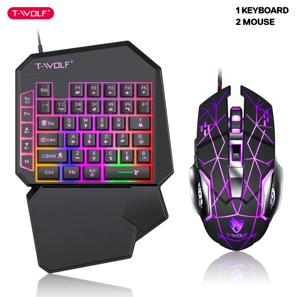 T-WOLF TF900 Einhand-Tastatur- – Gaming Accessories Bundle Bewertung und Preis